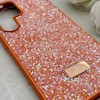 قاب گوشی Galaxy S25 Ultra سامسونگ نگین دار سواروسکی SWAROVSKI پلاک فلزی نارنجی کد 153049