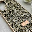 قاب گوشی Galaxy S25 Ultra سامسونگ نگین دار سواروسکی SWAROVSKI پلاک فلزی طلایی کد 153050