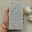 قاب گوشی Galaxy S25 Ultra سامسونگ نگین دار سواروسکی SWAROVSKI پلاک فلزی نقره ای کد 153051