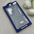 قاب گوشی Galaxy S25 Ultra سامسونگ نگین دار سواروسکی SWAROVSKI پلاک فلزی سرمه ای کد 153052