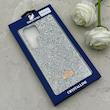 قاب گوشی Galaxy S23 Ultra سامسونگ نگین دار سواروسکی SWAROVSKI پلاک فلزی نقره ای کد 153054