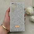 قاب گوشی Galaxy S23 Ultra سامسونگ نگین دار سواروسکی SWAROVSKI پلاک فلزی نقره ای کد 153054