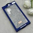 قاب گوشی Galaxy S23 Ultra سامسونگ نگین دار سواروسکی SWAROVSKI پلاک فلزی خاکستری کد 153058