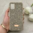 قاب گوشی Poco M3 - Redmi 9T شیائومی نگین دار سواروسکی SWAROVSKI پلاک فلزی طلایی کد 153059