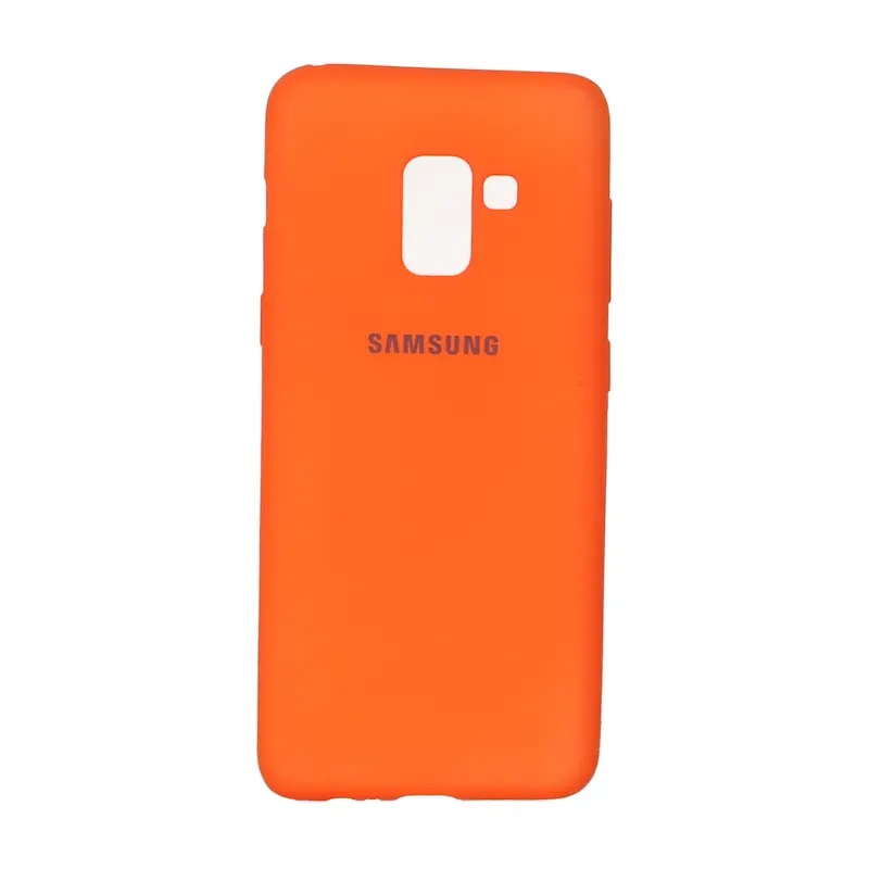قاب گوشی Galaxy A8 2018 سامسونگ طرح سیلیکونی ژله ای TPU نارنجی فانتزی کد 98881