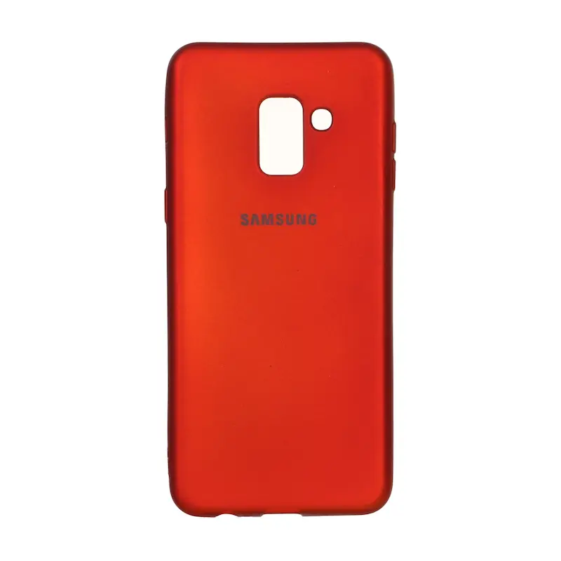 قاب گوشی Galaxy A8 2018 سامسونگ طرح سیلیکونی ژله ای TPU گوجه ای کد 98883