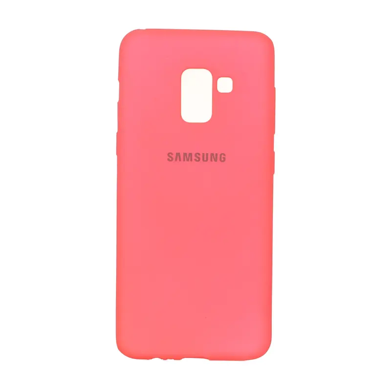 قاب گوشی Galaxy A8 2018 سامسونگ طرح سیلیکونی ژله ای TPU صورتی پاستیلی کد 98886