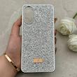قاب گوشی Redmi 13C - Poco C65 شیائومی نگین دار سواروسکی SWAROVSKI پلاک فلزی نقره ای کد 153070