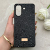 قاب گوشی Redmi 13C - Poco C65 شیائومی نگین دار سواروسکی SWAROVSKI پلاک فلزی مشکی کد 153072