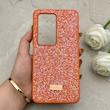قاب گوشی Redmi 15 4G شیائومی نگین دار سواروسکی SWAROVSKI پلاک فلزی نارنجی کد 153073