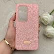 قاب گوشی Redmi 15 4G شیائومی نگین دار سواروسکی SWAROVSKI پلاک فلزی صورتی کد 153074
