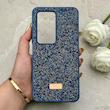 قاب گوشی Redmi 15 4G شیائومی نگین دار سواروسکی SWAROVSKI پلاک فلزی سرمه ای کد 153076