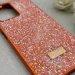 قاب گوشی Redmi Note 12 4G شیائومی نگین دار سواروسکی SWAROVSKI پلاک فلزی نارنجی کد 153078