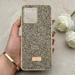 قاب گوشی Redmi Note 12 4G شیائومی نگین دار سواروسکی SWAROVSKI پلاک فلزی طلایی کد 153080