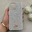 قاب گوشی Redmi Note 12 4G شیائومی نگین دار سواروسکی SWAROVSKI پلاک فلزی نقره ای کد 153082
