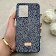 قاب گوشی Redmi Note 12 4G شیائومی نگین دار سواروسکی SWAROVSKI پلاک فلزی سرمه ای کد 153083