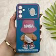 قاب گوشی Galaxy A14 سامسونگ فانتزی ژله ای محافظ لنز دار طرح NASA کد 150955