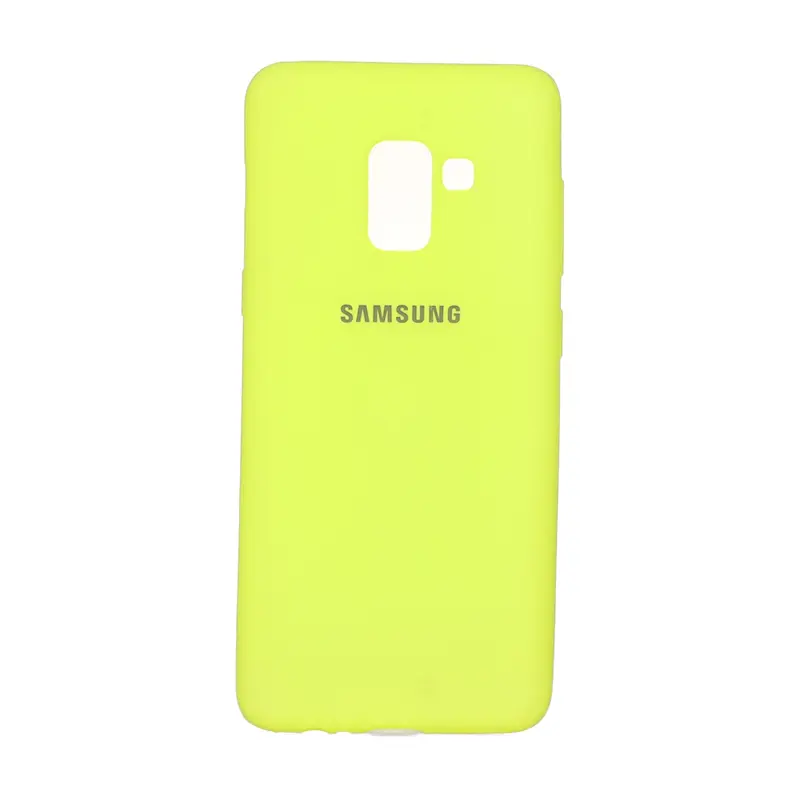 قاب گوشی Galaxy A8 2018 سامسونگ طرح سیلیکونی ژله ای TPU زرد فانتزی کد 98887