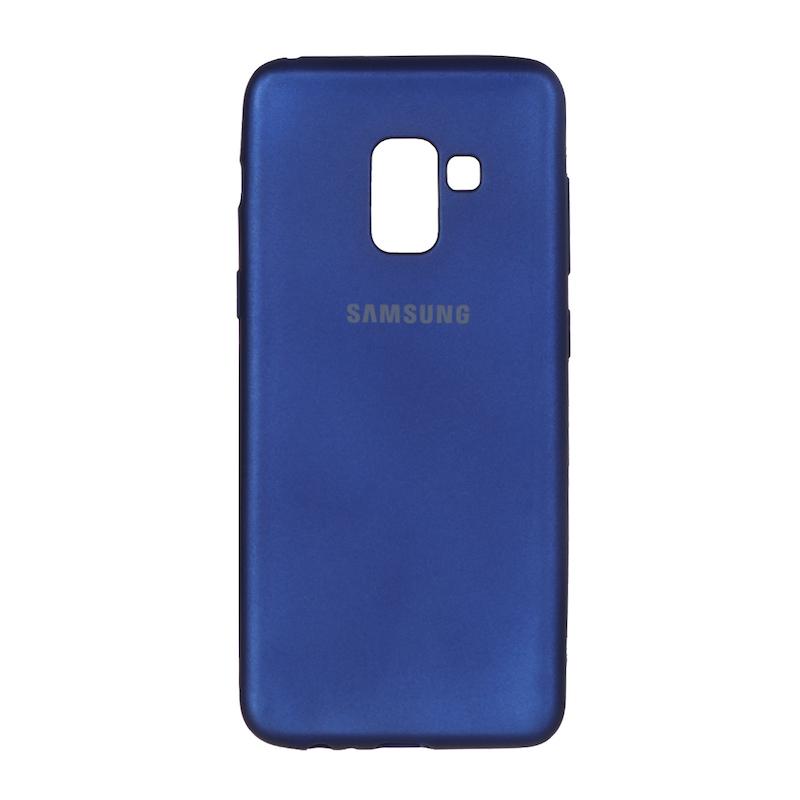 قاب گوشی Galaxy A8 2018 سامسونگ طرح سیلیکونی ژله ای TPU سرمه ای کد 98888