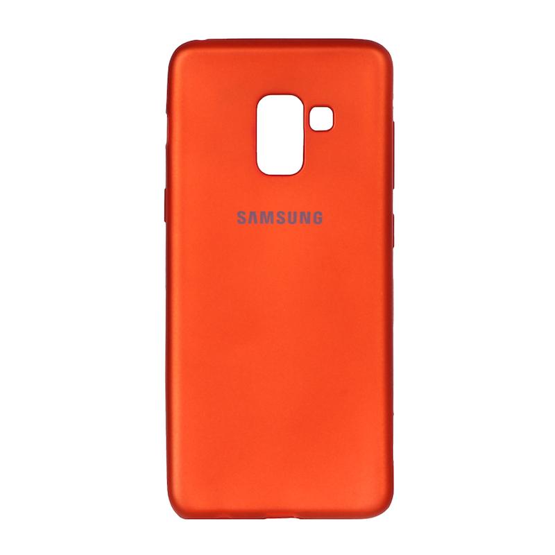 قاب گوشی Galaxy A8 2018 سامسونگ طرح سیلیکونی ژله ای TPU قرمز یاقوتی کد 98890