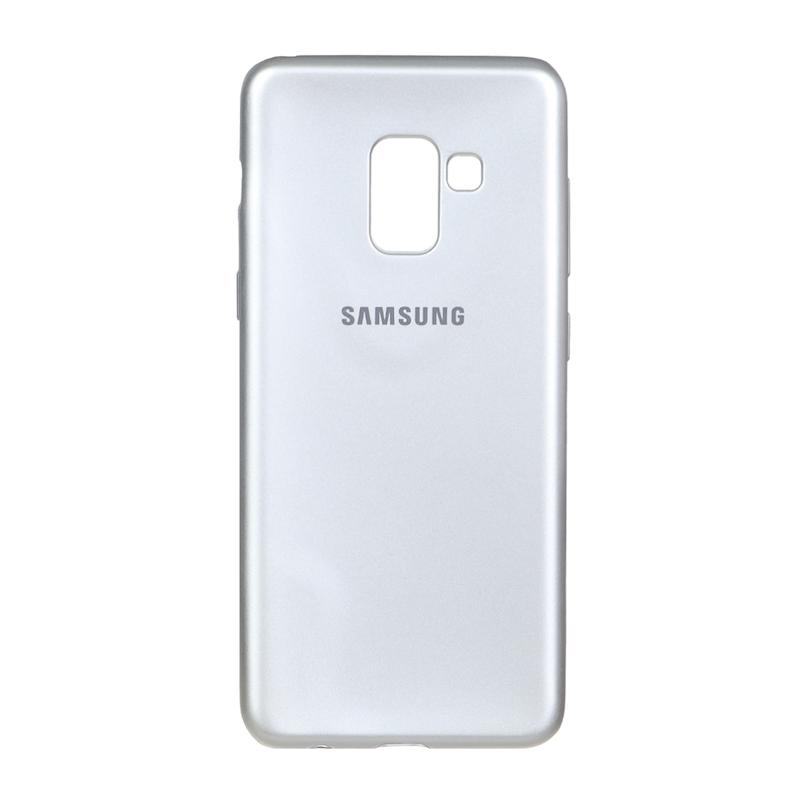 قاب گوشی Galaxy A8 2018 سامسونگ طرح سیلیکونی ژله ای TPU نقره ای کد 98891
