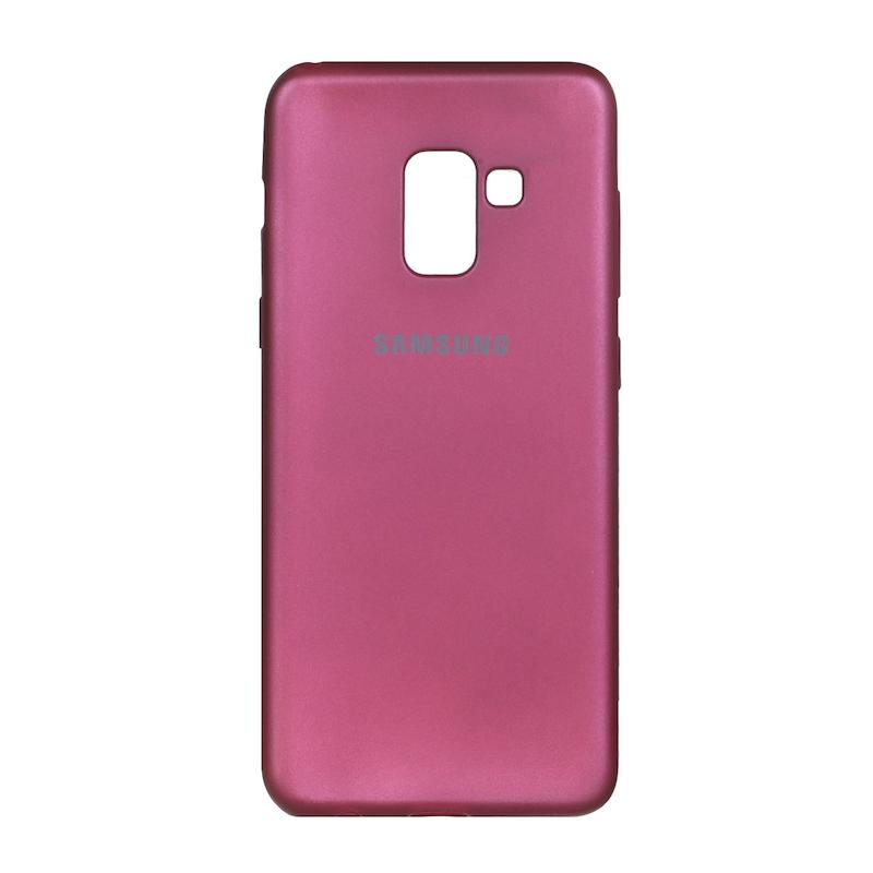 قاب گوشی Galaxy A8 2018 سامسونگ طرح سیلیکونی ژله ای TPU زرشکی کد 98892