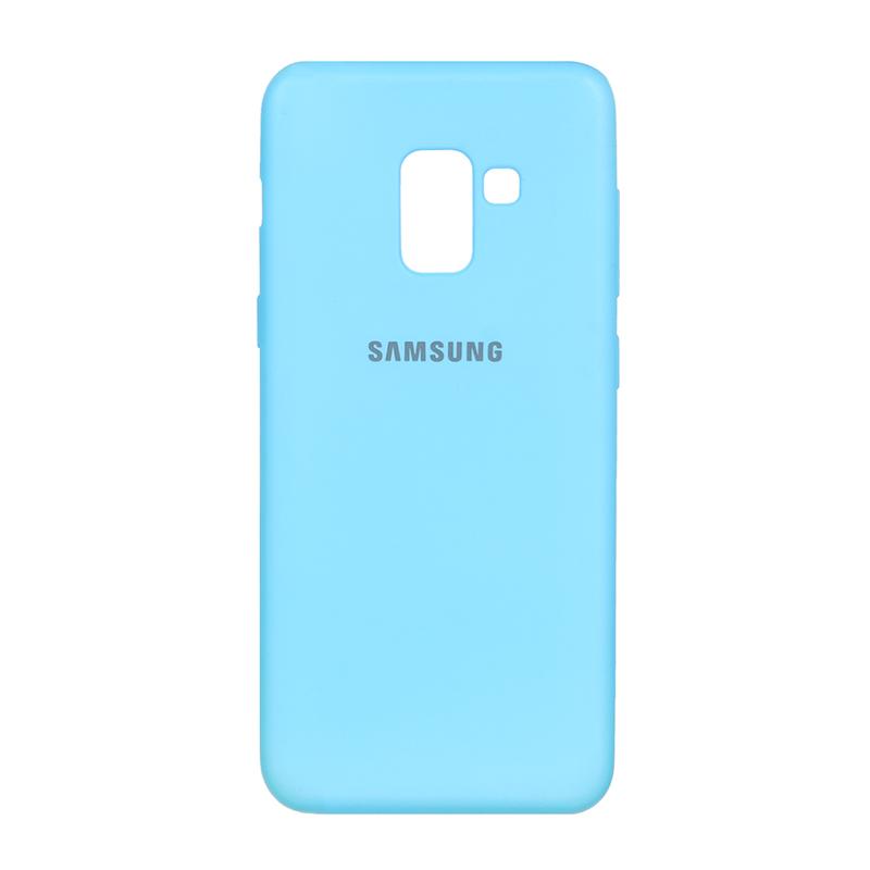 قاب گوشی Galaxy A8 2018 سامسونگ طرح سیلیکونی ژله ای TPU آبی روشن کد 98893
