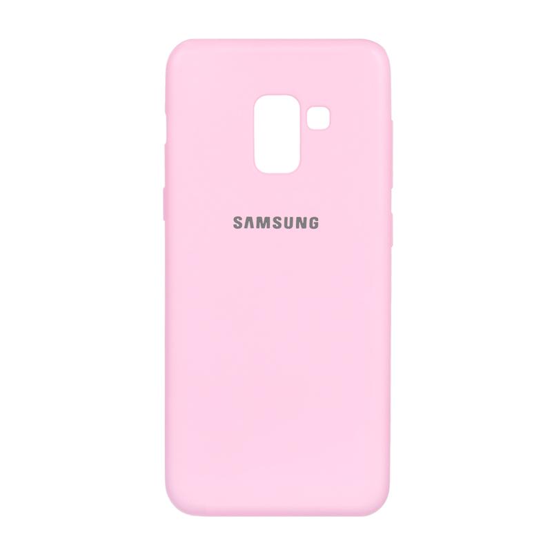 قاب گوشی Galaxy A8 2018 سامسونگ طرح سیلیکونی ژله ای TPU صورتی کد 98894