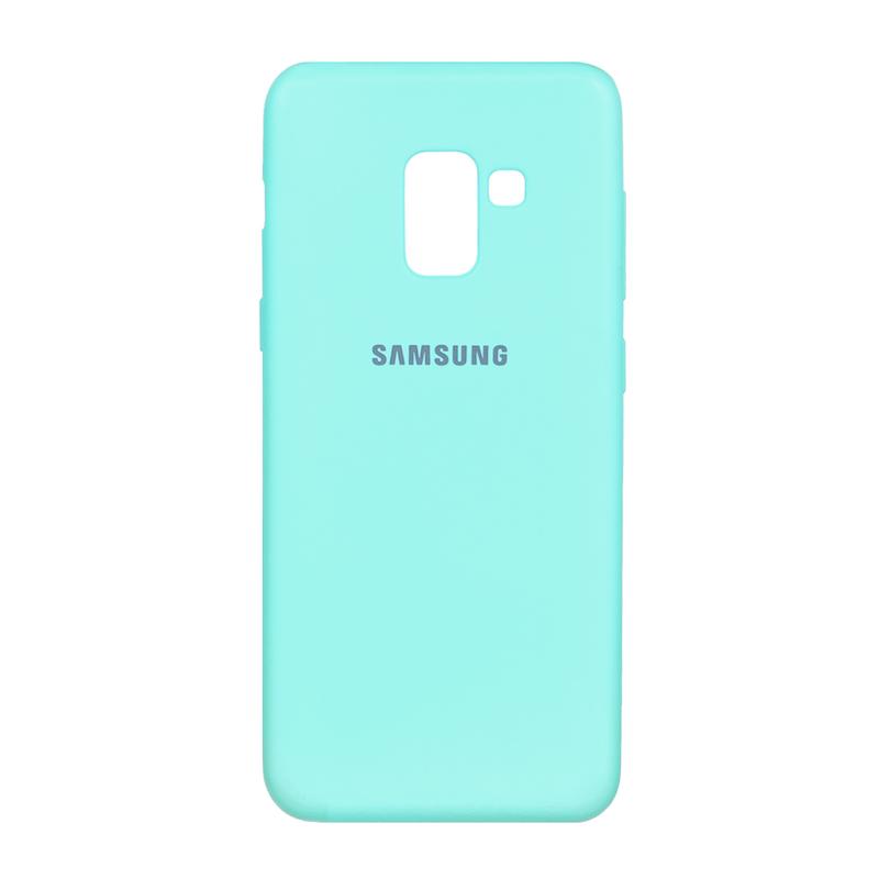قاب گوشی Galaxy A8 2018 سامسونگ طرح سیلیکونی ژله ای TPU فیروزه ای کد 98895