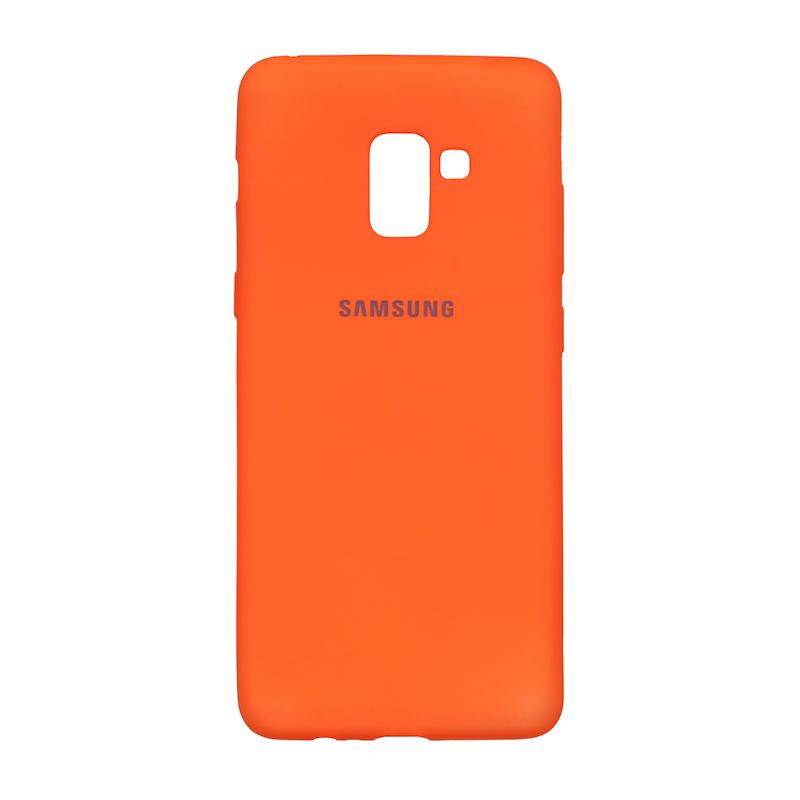 قاب گوشی Galaxy A8 Plus سامسونگ طرح سیلیکونی ژله ای TPU نارنجی فانتزی کد 98905