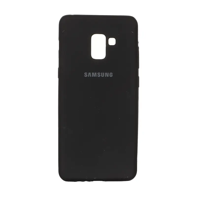 قاب گوشی Galaxy A8 Plus سامسونگ طرح سیلیکونی ژله ای TPU مشکی کد 98907
