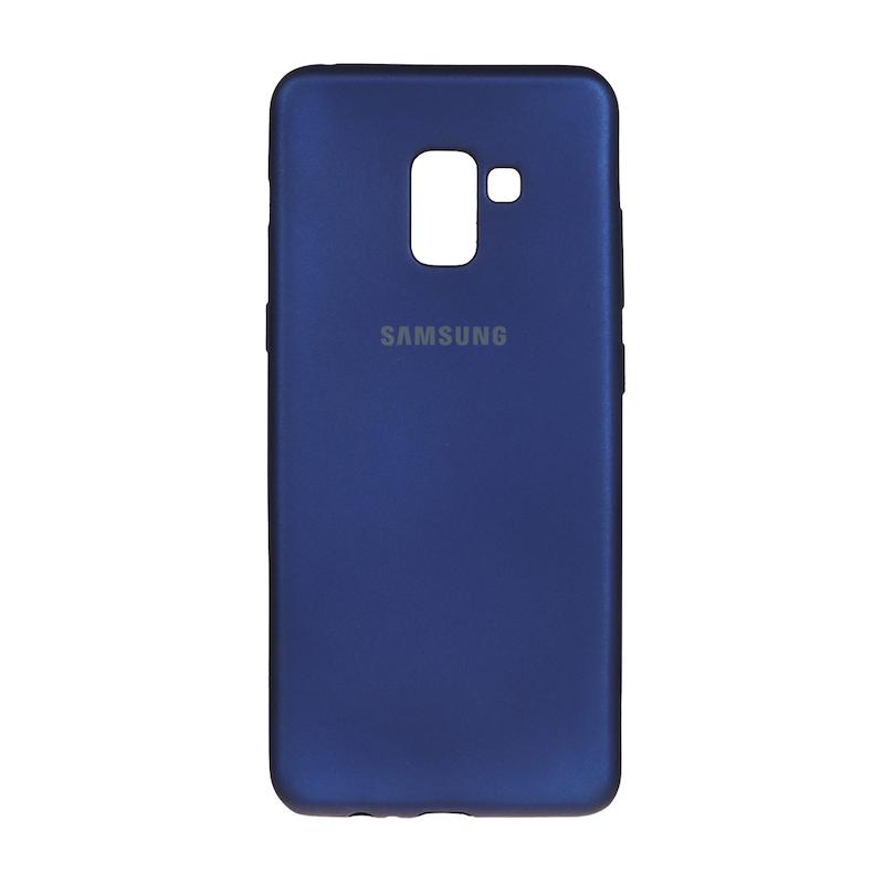 قاب گوشی Galaxy A8 Plus سامسونگ طرح سیلیکونی ژله ای TPU سرمه ای کد 98909