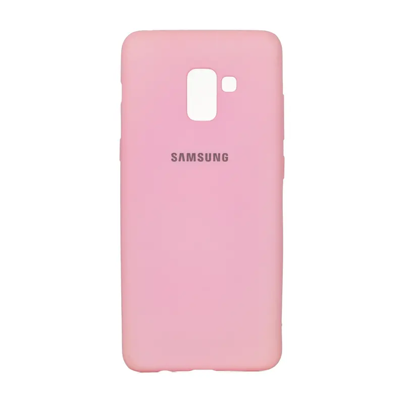 قاب گوشی Galaxy A8 Plus سامسونگ طرح سیلیکونی ژله ای TPU صورتی کد 98916
