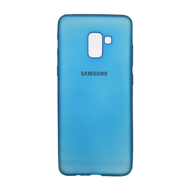 قاب گوشی Galaxy A8 Plus سامسونگ طرح سیلیکونی ژله ای TPU آبی کد 98917