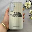 قاب گوشی Galaxy A55 سامسونگ کرکره ای لیزری سخت Hard براش اسپرت لنزسیلور طرح The North Face کد 152201