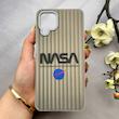 قاب گوشی Galaxy A12 - M12 سامسونگ کرکره ای لیزری سخت Hard براش اسپرت لنزسیلور طرح NASA کد 152220