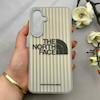 قاب گوشی Galaxy S24 FE سامسونگ کرکره ای لیزری سخت Hard براش اسپرت لنزسیلور طرح The North Face کد 152237