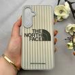 قاب گوشی Galaxy S24 FE سامسونگ کرکره ای لیزری سخت Hard براش اسپرت لنزسیلور طرح The North Face کد 152237