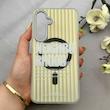 قاب گوشی Galaxy S24 FE سامسونگ کرکره ای لیزری سخت Hard براش اسپرت لنزسیلور طرح اسپرت کد 152238