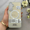 قاب گوشی Galaxy S24 FE سامسونگ کرکره ای لیزری سخت Hard براش اسپرت لنزسیلور طرح اسپرت کد 152239