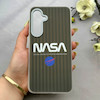 قاب گوشی Galaxy S24 FE سامسونگ کرکره ای لیزری سخت Hard براش اسپرت لنزسیلور طرح NASA کد 152242