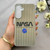 قاب گوشی Galaxy S24 FE سامسونگ کرکره ای لیزری سخت Hard براش اسپرت لنزسیلور طرح NASA کد 152243