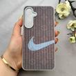 قاب گوشی Galaxy S24 FE سامسونگ کرکره ای لیزری سخت Hard براش اسپرت لنزسیلور طرح NIKE کد 152244