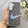 قاب گوشی Galaxy S25 FE سامسونگ کرکره ای لیزری سخت Hard براش اسپرت لنزسیلور طرح NIKE کد 152251