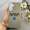 قاب گوشی Galaxy S25 FE سامسونگ کرکره ای لیزری سخت Hard براش اسپرت لنزسیلور طرح NASA کد 152252