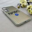 قاب گوشی Galaxy S25 FE سامسونگ کرکره ای لیزری سخت Hard براش اسپرت لنزسیلور طرح NASA کد 152252