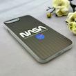 قاب گوشی iPhone 7 Plus - iPhone 8 Plus آیفون کرکره ای لیزری سخت Hard براش اسپرت لنزسیلور طرح NASA کد 152257