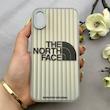 قاب گوشی iPhone X - XS آیفون کرکره ای لیزری سخت Hard براش اسپرت لنزسیلور طرح The North Face کد 152273