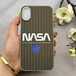 قاب گوشی iPhone X - XS آیفون کرکره ای لیزری سخت Hard براش اسپرت لنزسیلور طرح NASA کد 152274