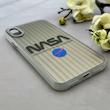 قاب گوشی iPhone X - XS آیفون کرکره ای لیزری سخت Hard براش اسپرت لنزسیلور طرح NASA کد 152275